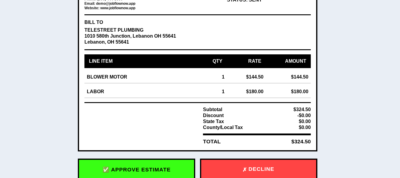 Estimate Approve